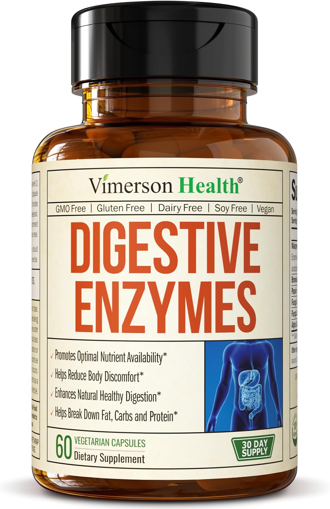 Digestive Enzymes with Probiotics. Advanced Natural Multi Enzyme Supplement for Better Digestion and Nutrient Absorption. Helps Promote Regularity, Alleviate Occasional Bloating, and Boost Metabolism