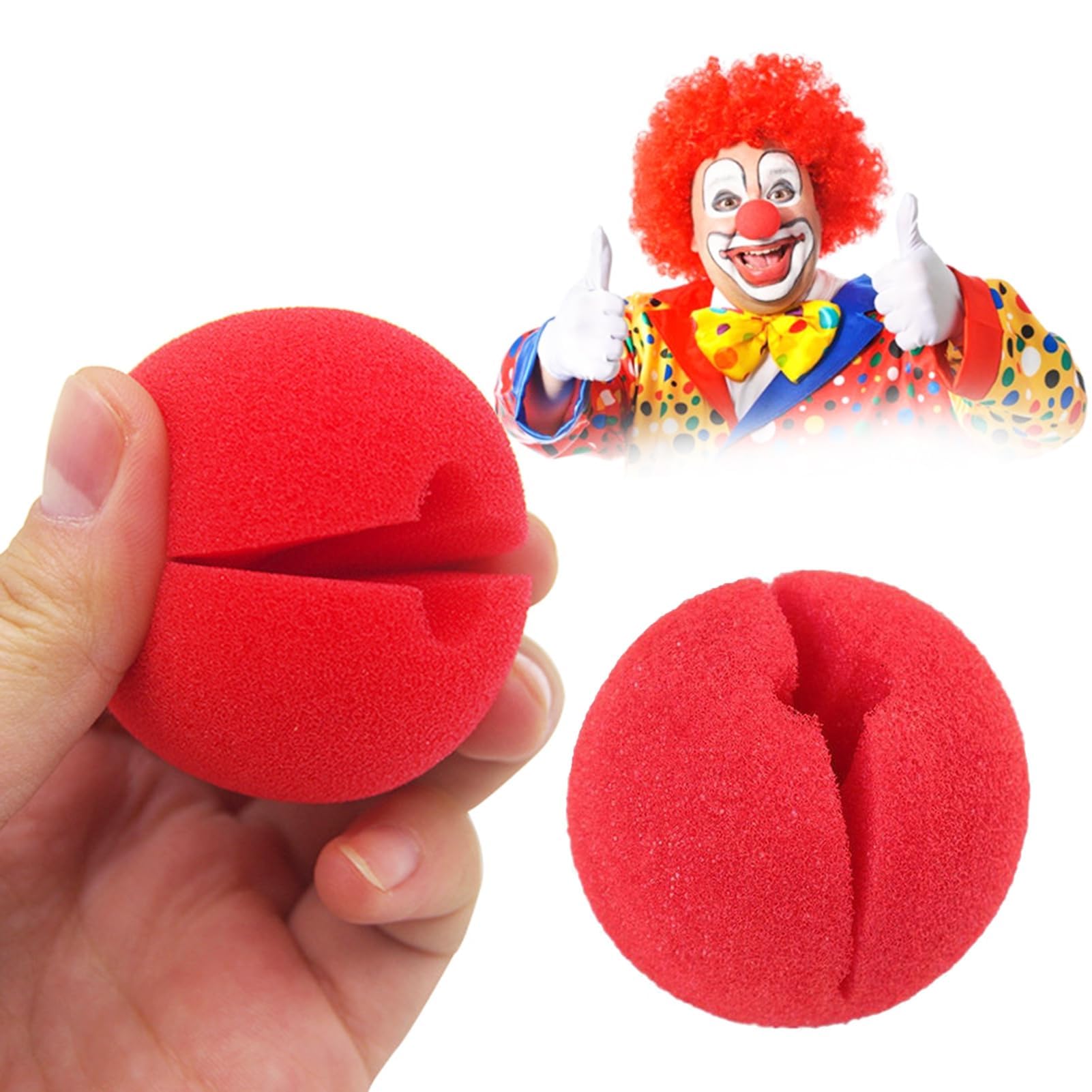 Lot De 12 Nez De Clown Rouges En Mousse - Costume De Cosplay - Nez De Clown - Nez Rouge - Parfait Pour Le Maquillage Des Enfants, Les Fêtes, Le Carnaval, Le Carnaval, Le Cirque - Nez Amusant Pour Des