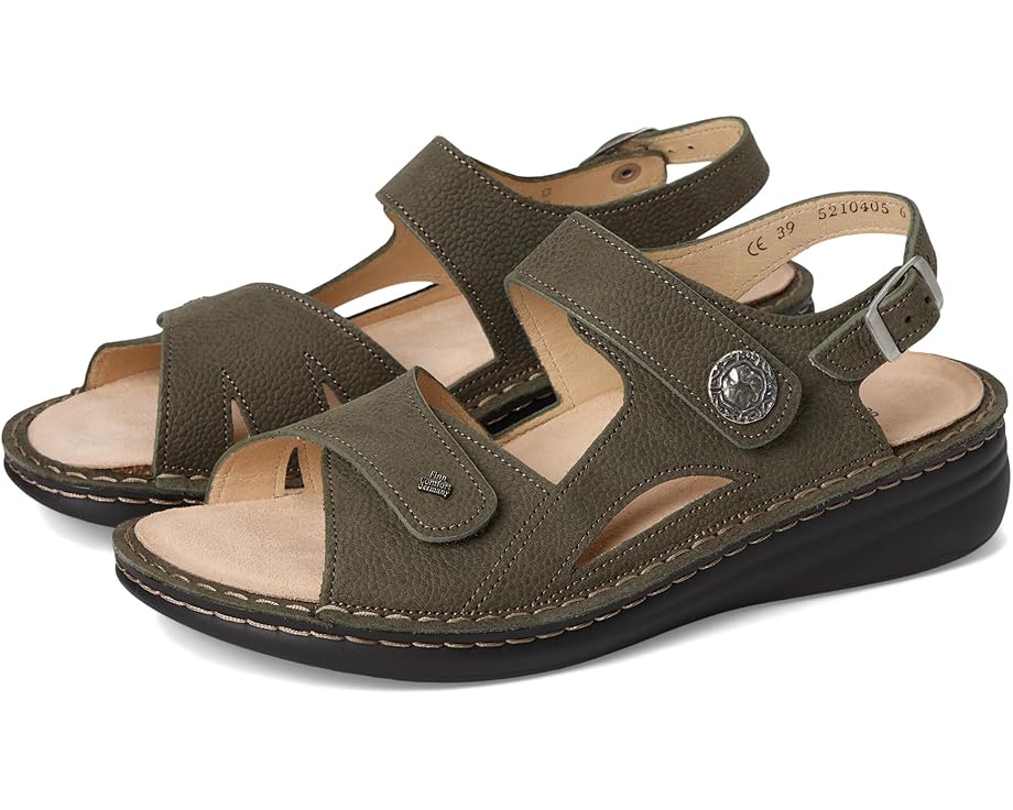 Finn Comfort Barbuda Olive Streetnubuk - Pair View