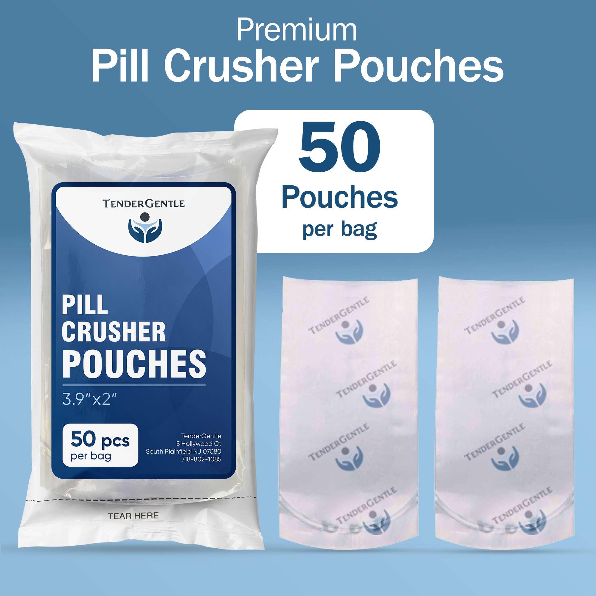 Pill Crusher Pouches - 50 Pack - Pill Crusher Pouches for Home Use, Hospitals, and Nursing Homes — Amazon image 2