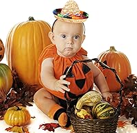 Vista 5 de Libima 18 sombreros mexicanos para fiesta, decoraciones de fiesta mexicana a granel para niños y adultos, diadema de paja de tela de Halloween