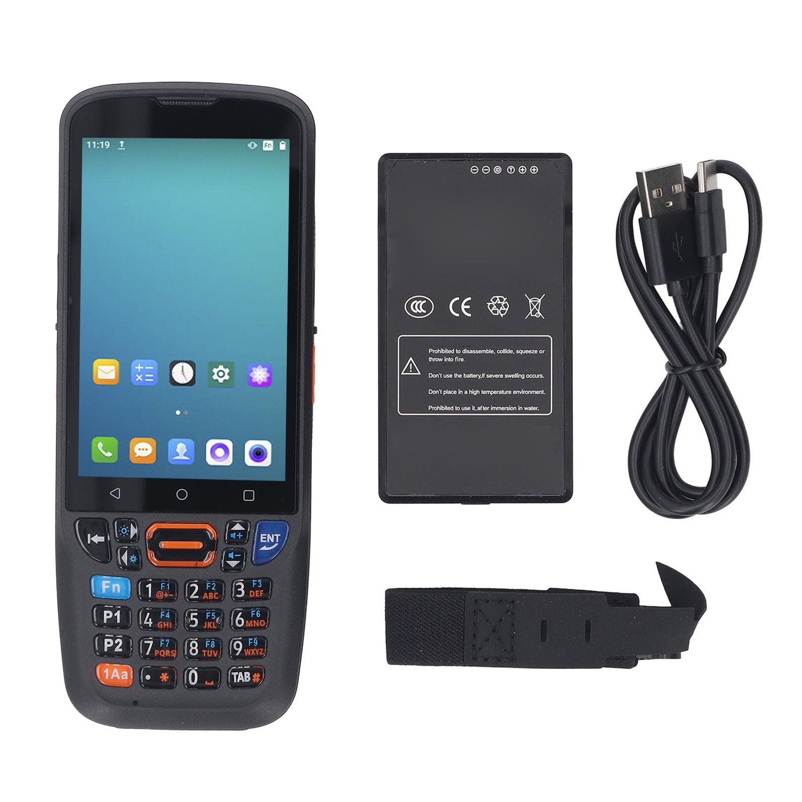 Lector de Códigos de Barras QR, Escáner de Códigos de Barras Portátil con Pantalla de 4 Pulgadas, Escaneo Eficiente 1D 2D para Gestión de Inventario y Logística
