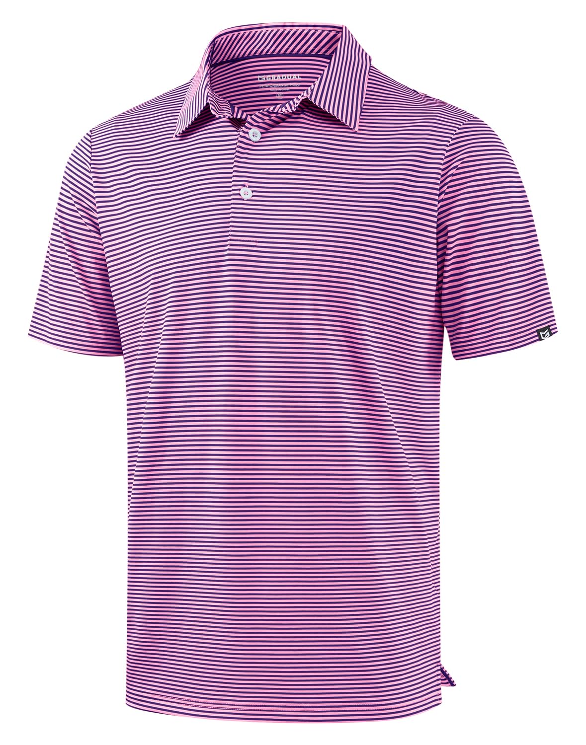 G Gradual Mens Golf Shirt Dry Fit Moisture Wicking Performance Short Sleeve Striped Polo Shirts for Men Dressy Casual — view 21
