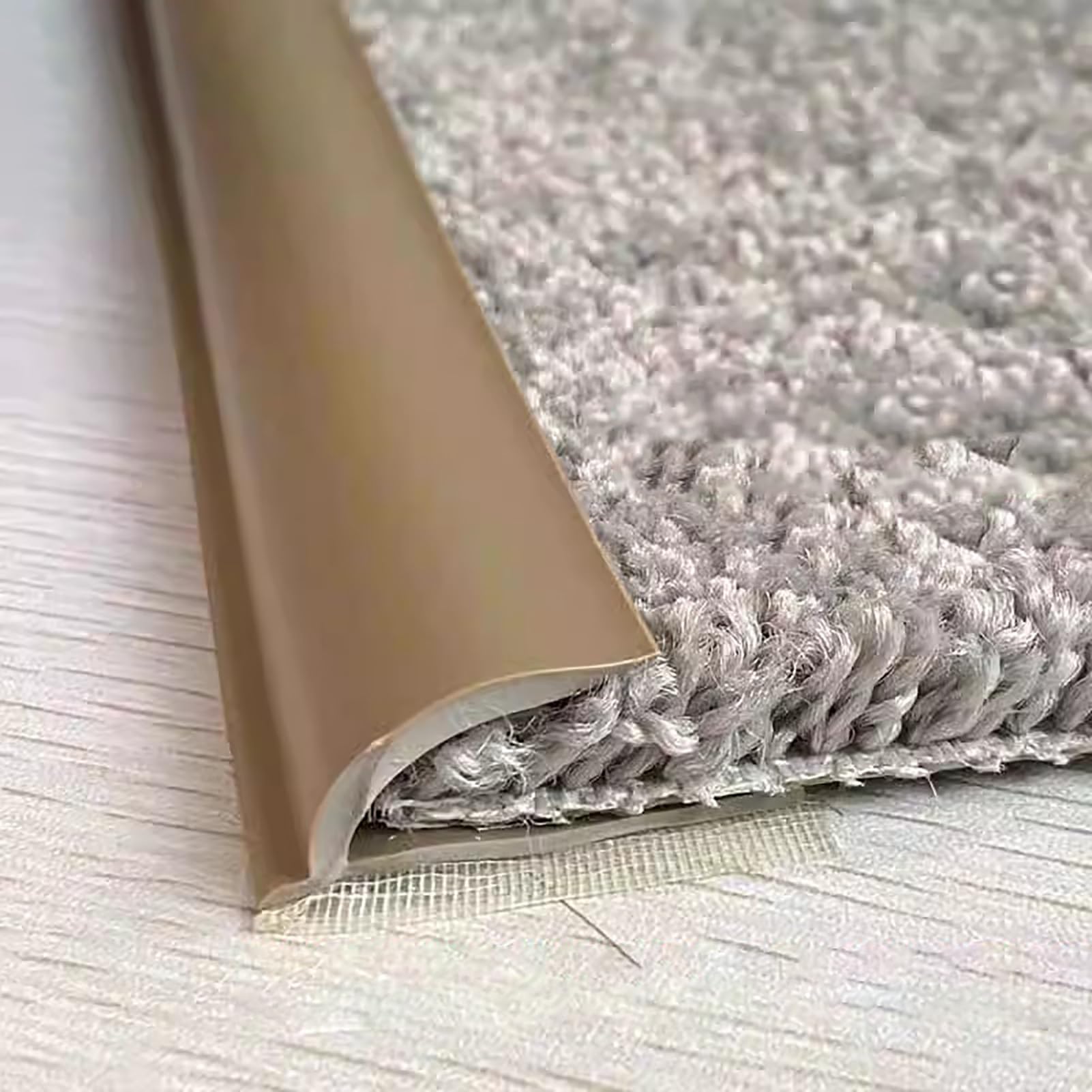Self-Adhesive Carpet Transition Strip – Flexible PVC Edge Guard For Rugs & Flooring