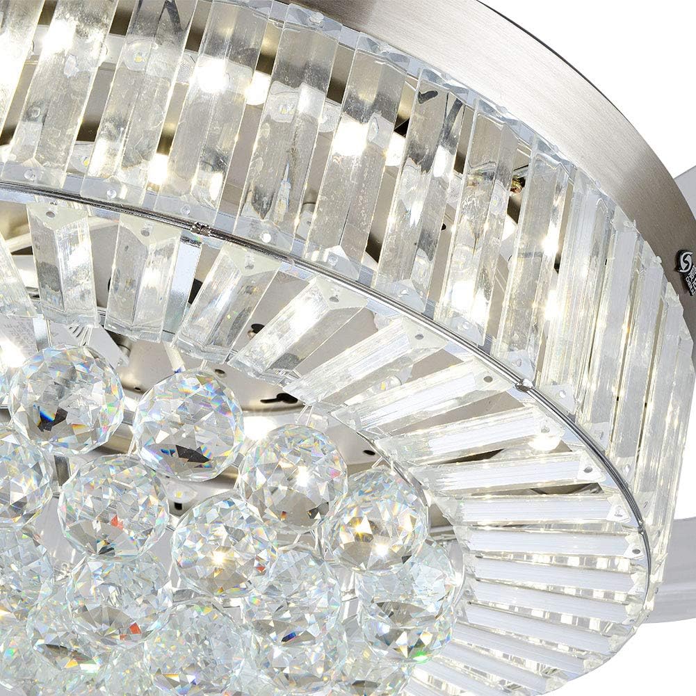 Buy 1 get 1 🔥 Modern Dimmable Fandelier Crystal Ceiling Fan with Lights and Remote Invisible Retractable Chandelier Fan Light LED Lighting-Polished Chrome 42 (Crystal4) Weekly Top Sale Modern Dimmable Fandelier Crystal Ceiling Fan with Lights and Remote Invisible Retractable Chandelier Fan Light LED Lighting-Polished Chrome 42 (Crystal4)