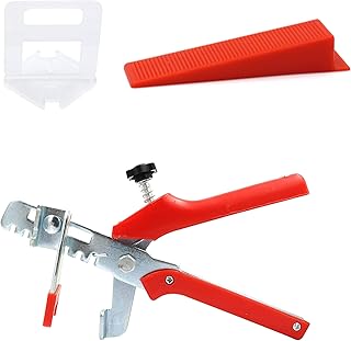 YaeTool Tile Leveling System 2mm Professional Ceramic Tile and Stone Installation 200 Tile Spacers 100 Tile Wedges and a Tile Plier