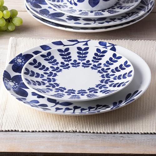 Miniatura 2 de Noritake Sandefjord - Juego de vajilla de 4 piezas, color azulblanco