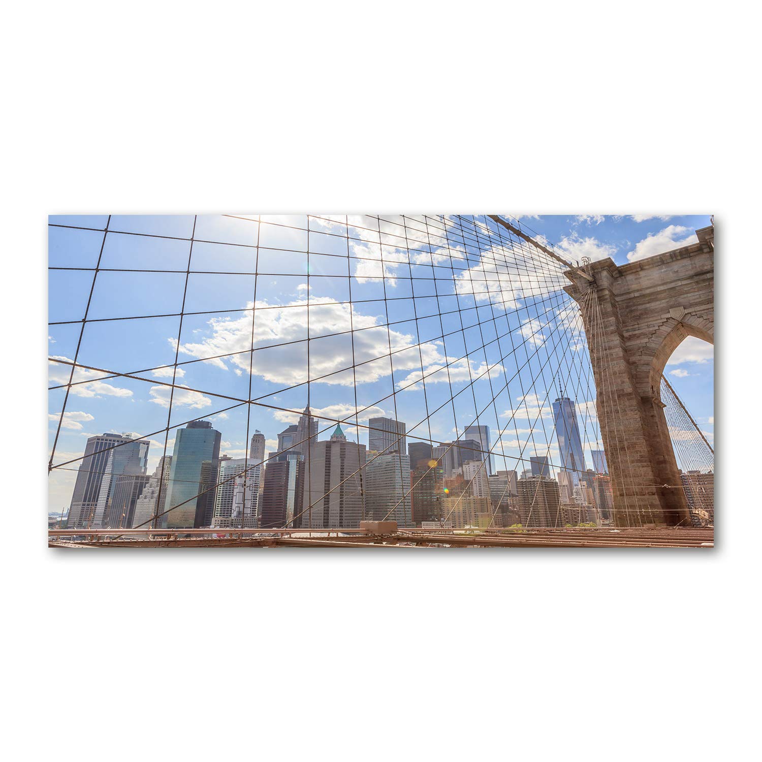 Tableau photo décorative Le Pont De New York Bleu Tulup déco panoramique cuisine salon 120x60
