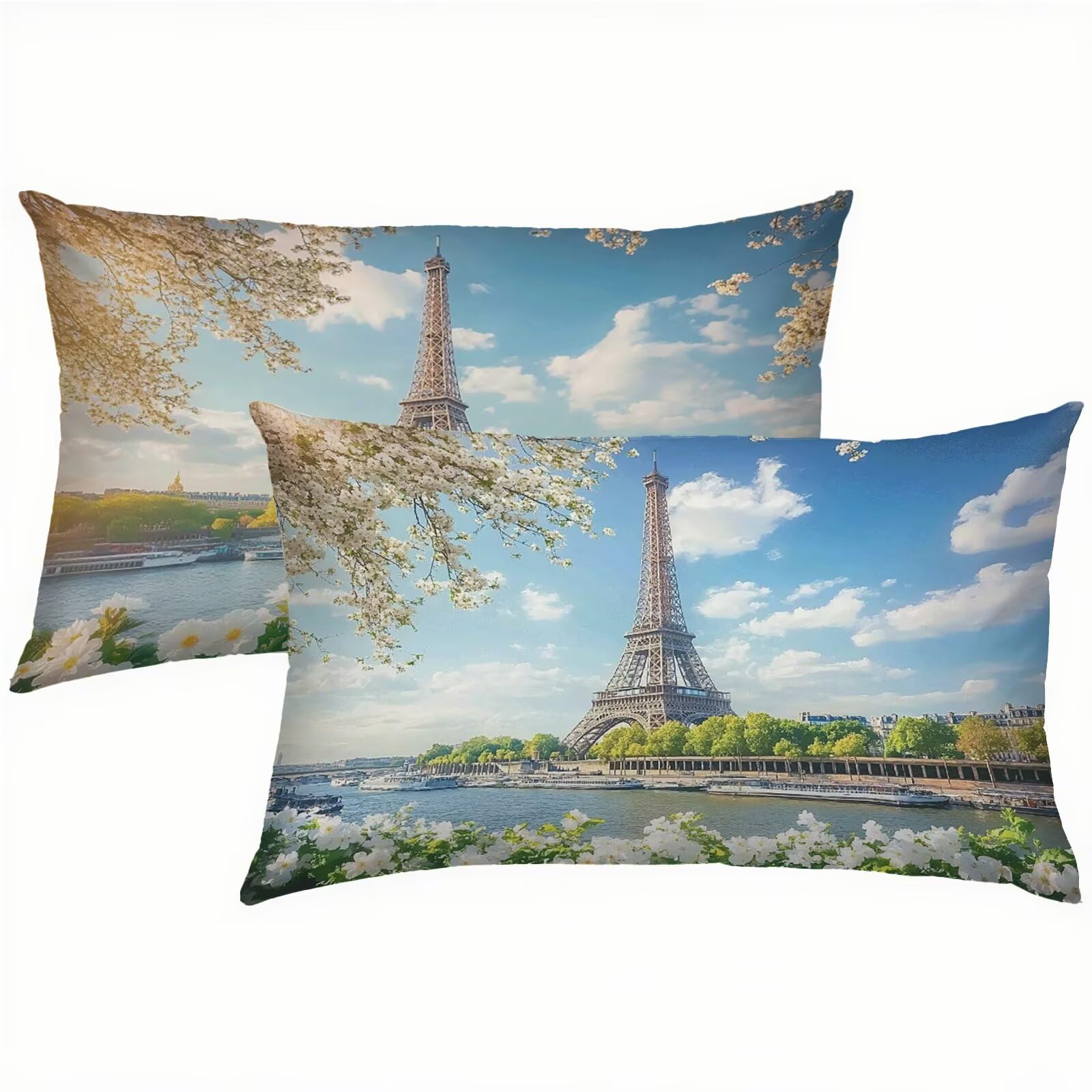 Coussin Decoratif pour Canapé Salon S6-418 Lot de 2 Confortable