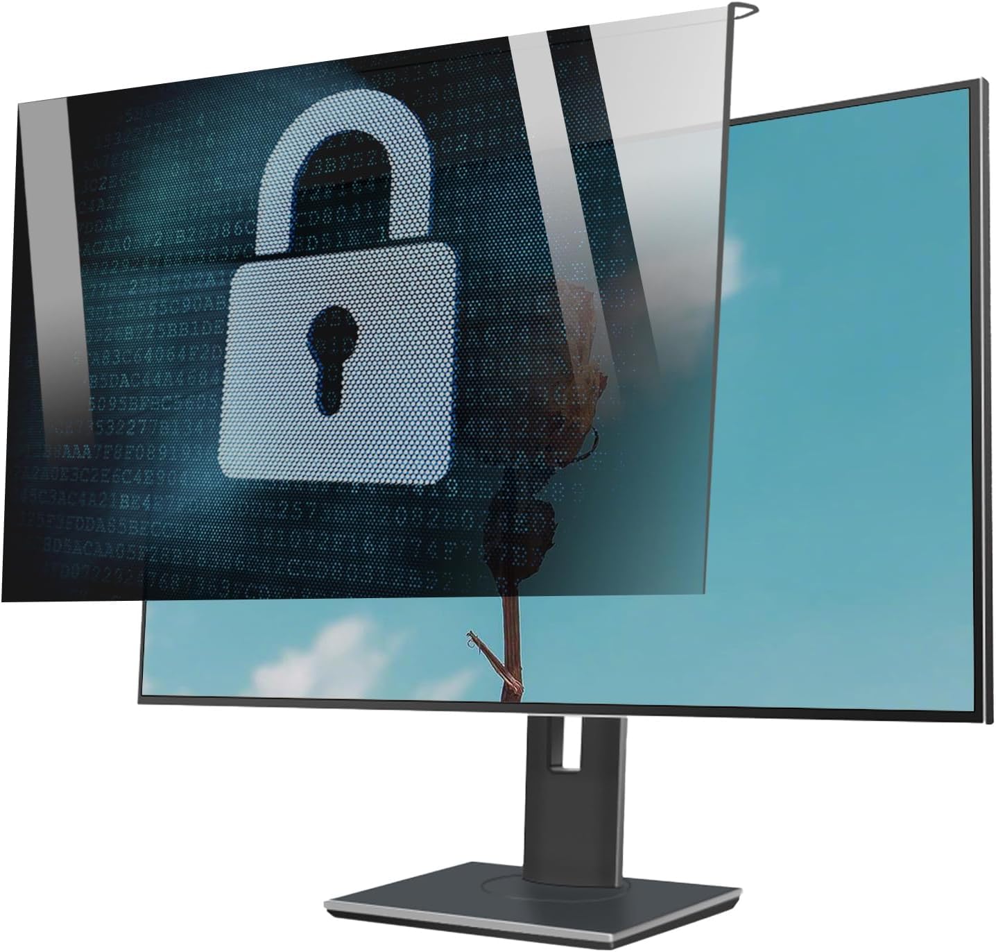 TBLOTYD Computer Privacy Screen Filter, Hanging Universal Privacy Film for 16:9,16:10 Widescreen Monitors, 24 Inch, for Office,24