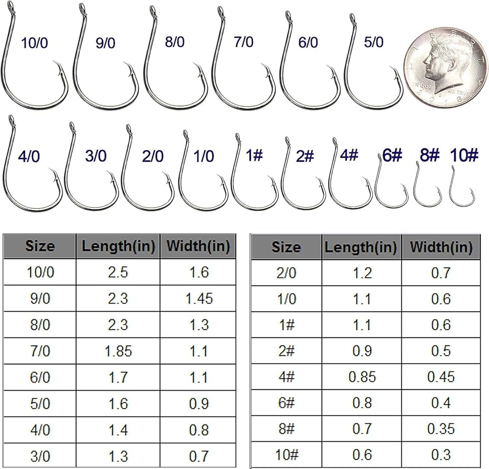 Amazon.com : Fishing Circle Hooks Saltwater Hooks 2X Strong
