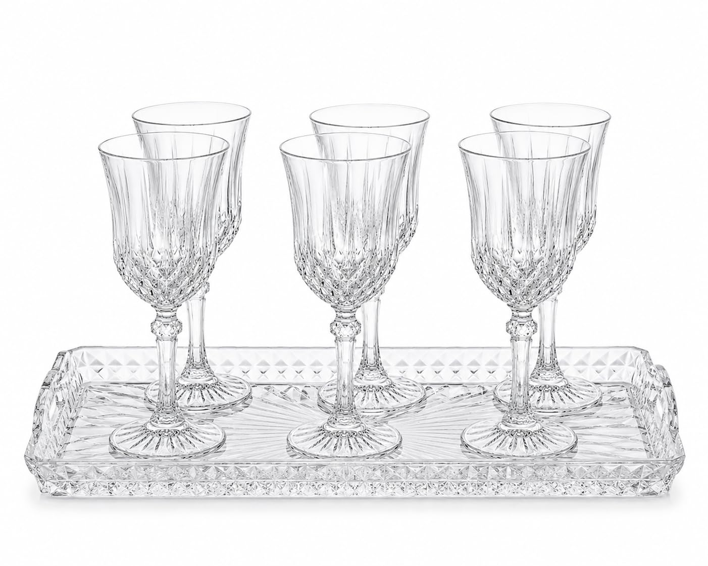 RCR Melodia Verres à Pied Eau, CL 27, Verre, Transparent, 9 x 9 x 20 cm