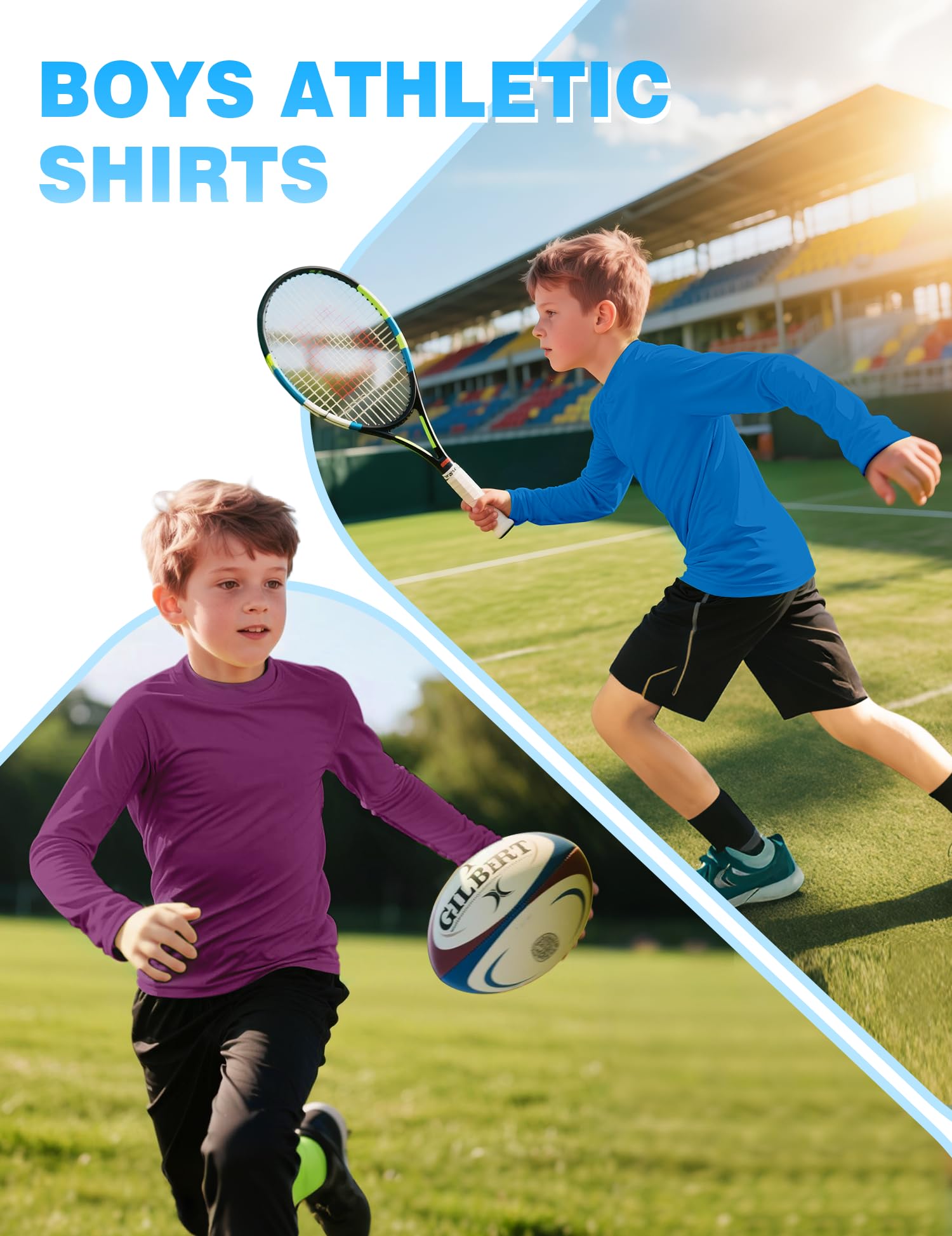 Camiseta de natación con protección solar UPF 50+ para niños, de manga larga, de secado rápido, para pesca, para niños y jóvenes, tallas 2T-16 años