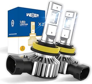 wideep H11 LED Low Beam Headlight and H11 H8 Fog Light Bulb-2 Yrs Warranty-with Fan 20000LM/Set 6500K White- 2 Pcs