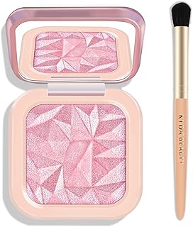 Paleta de maquillaje de rubor, iluminador fac...