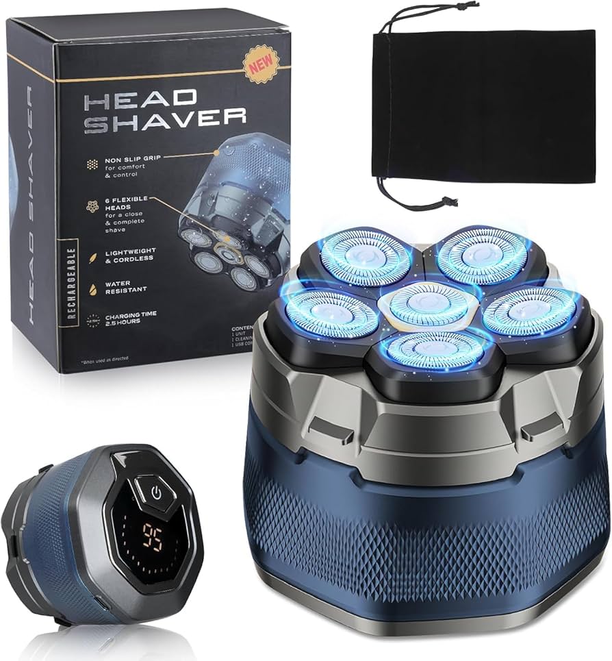 スキンヘッド　バリカン　シェーバー　電気シェーバー　坊主 IPX6 126枚刃 Amazon | スキンヘッド用シェーバー 126枚刃 Beedove 7D 磁気式