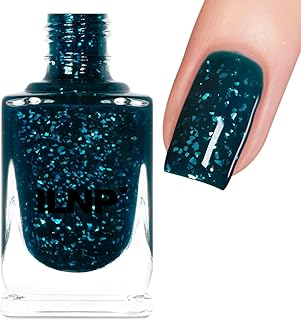 ILNP Take A Bow - Deep Teal-Based Iridescent Flakie Shimmer Nail Polish