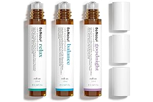 Benatu Essential Oils Anxiety Roll On Set: Natural Aromatherapy Relaxation Blends for Peace and Calmness