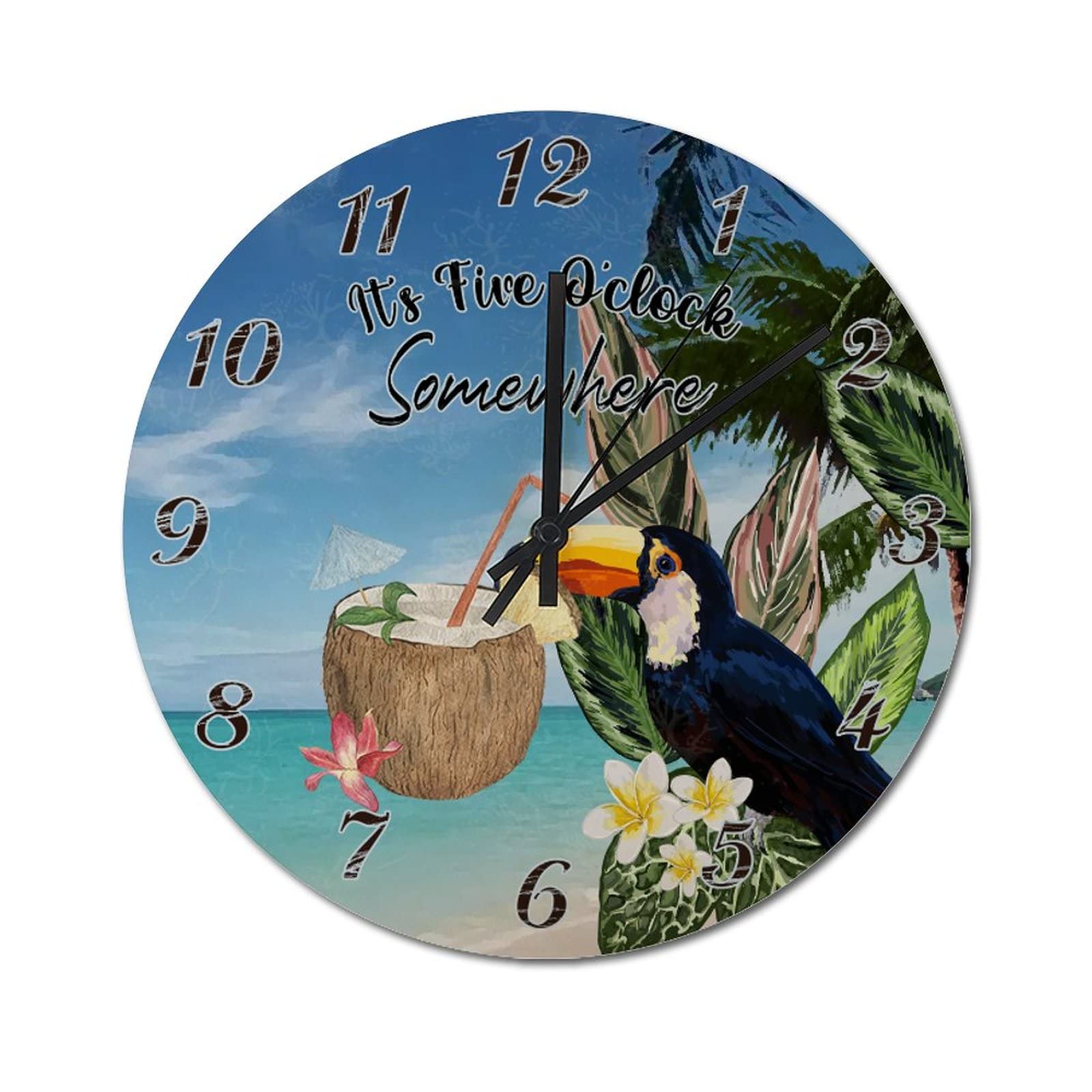 Horloge murale It's Five O'Clock Somewhere le cadeau de mariage rétro idéal
