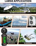 AEM01S Anemometer, POROMETISTO, Handheld Wind Speed Meter, Green Backlit & 3‑Color Alarm System，Non-Slip Housing Design, Compact and Portable, Ideal for HVAC Tools, Outdoor Sports, Sailing - 9