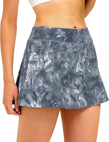 Miniatura 5 de Stelle - Falda pantalón de tenis para mujer, pantalón cargo de golf, deportiva, de cintura alta, con bolsillos interiores, para entrenamiento,