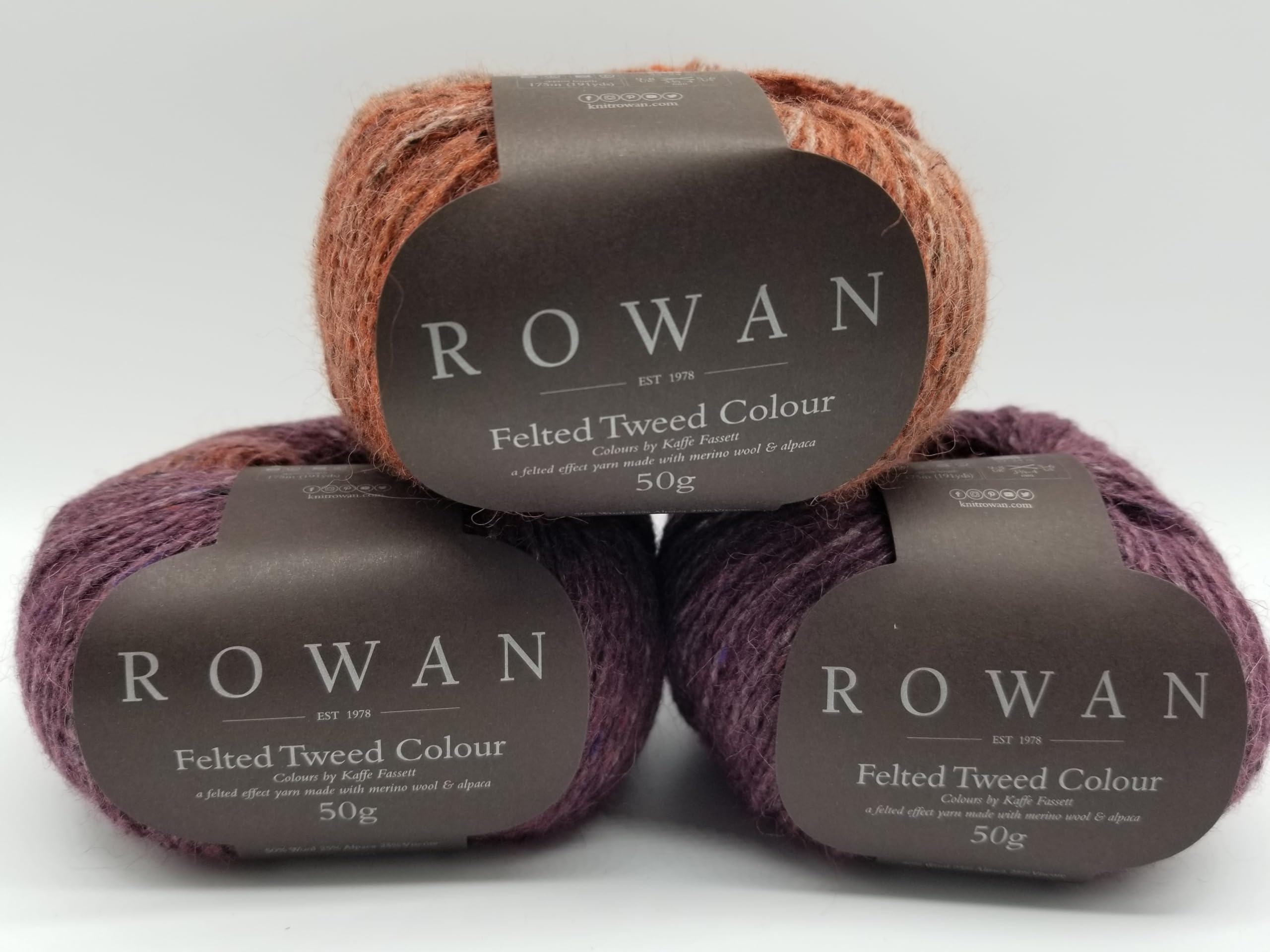 Rowan Felted Tweed Colour Chestnut 50% Wool 25% Alpaca 25% Viscose Yarn - 50g