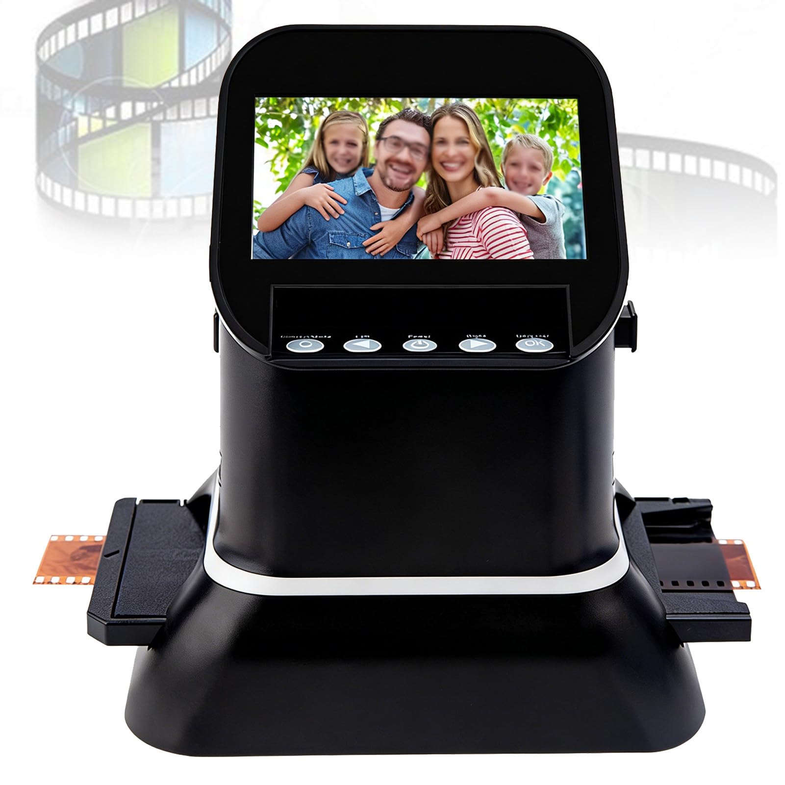 Escáner Digital de Película y Diapositivas de 4,3 Pulgadas. Convierte Películas de Formato Medio 120, 127, Microfilmes, Negativos y Diapositivas de 35mm a JPEG Digital