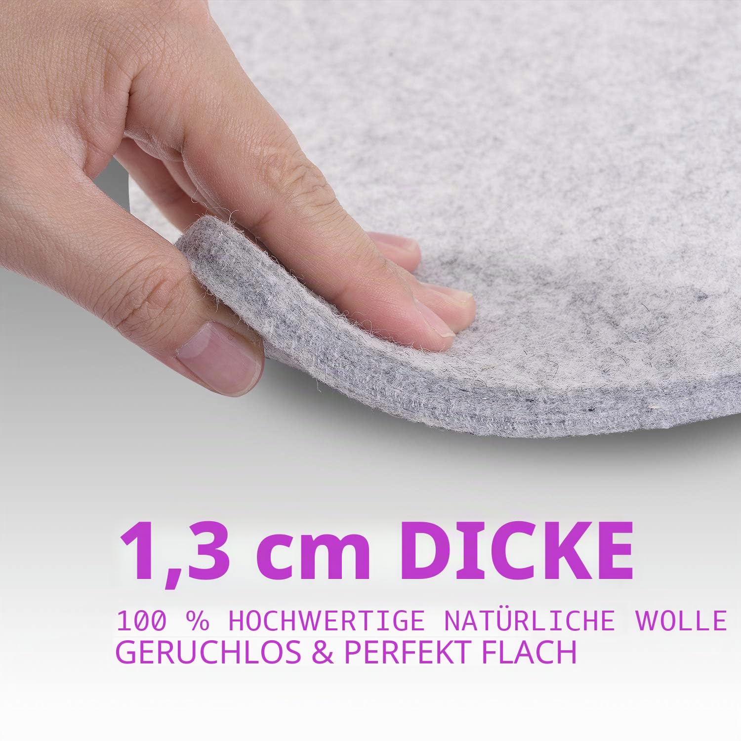 43,2 x 61 cm Woll-Pressmatte zum Quilten, große Größe und 25,4 x 25,4 cm, tragbare Größe, 100 % Wolle, Bügelunterlage mit Schere, Klebeband, Filz-Aufbewahrungstasche und 40 Nähnadeln