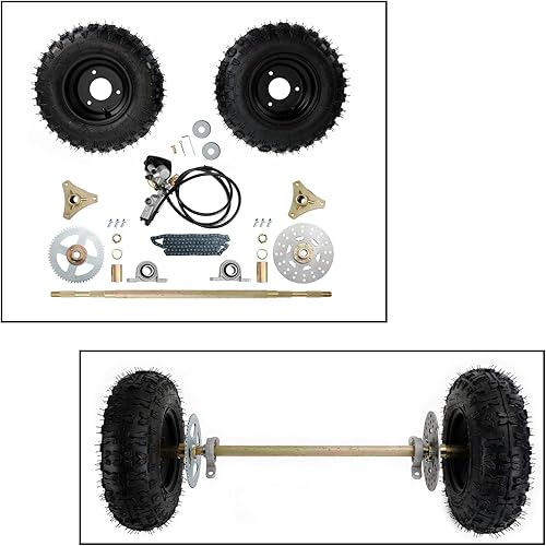 Miniatura 5 de Bruce & Shark Kit completo de cubo de rueda trasera de 29 pulgadas para Go Kart Quad Trike Drift Bikes Go Kart ruedas go kart kit de eje trasero