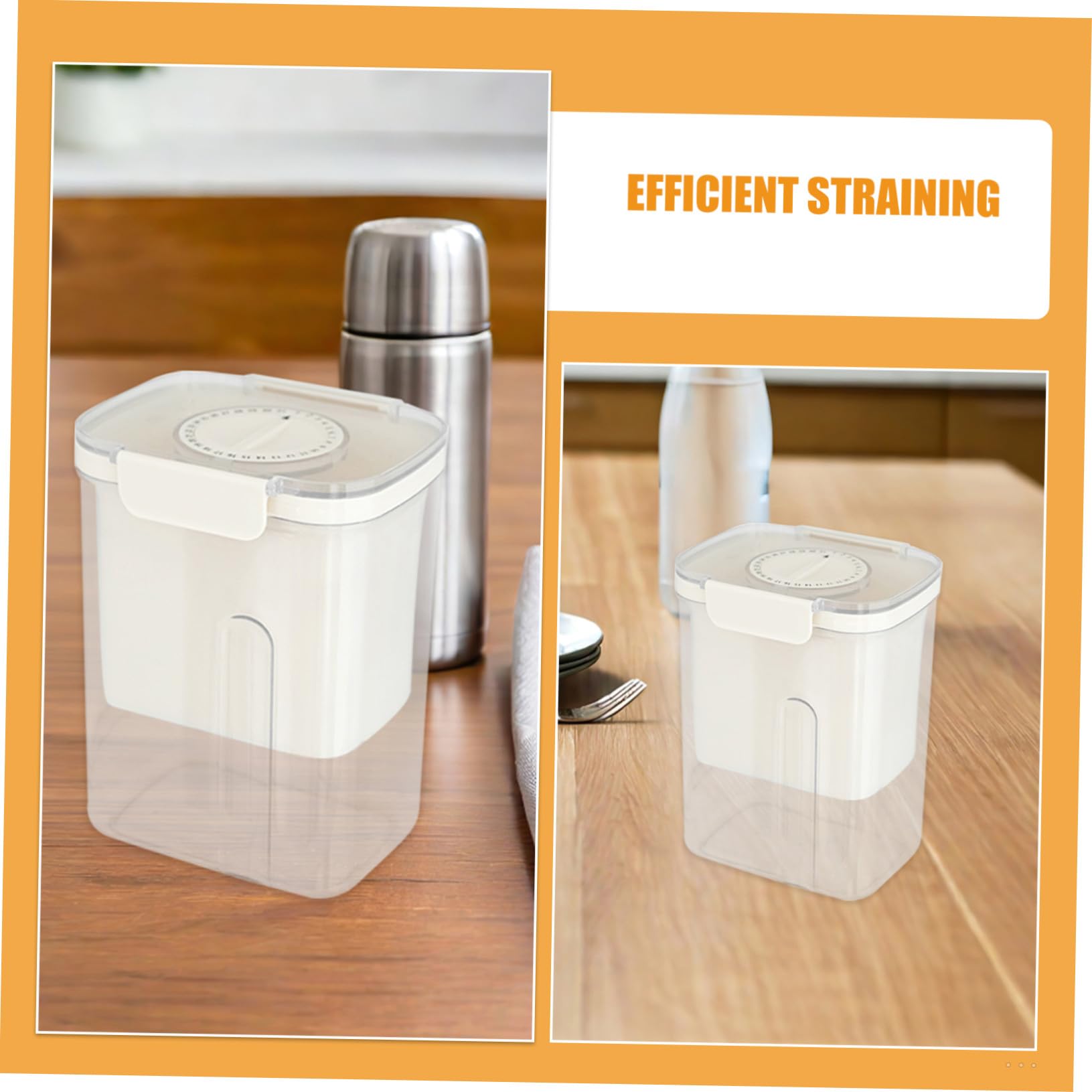 TOYANDONA Colino Yogurt Greco in Acciaio Inossidabile Filtro per Siero con Struttura Multifunzionale 2 Pezzi per Cucina e Preparazione Casearia