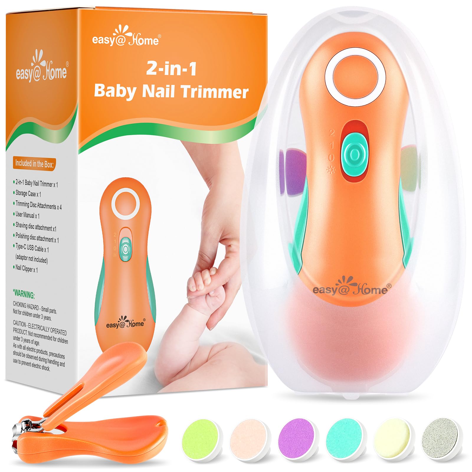 Lime à ongles pour bébé Easy@Home pour couper les ongles de naissance sans blessure - 2