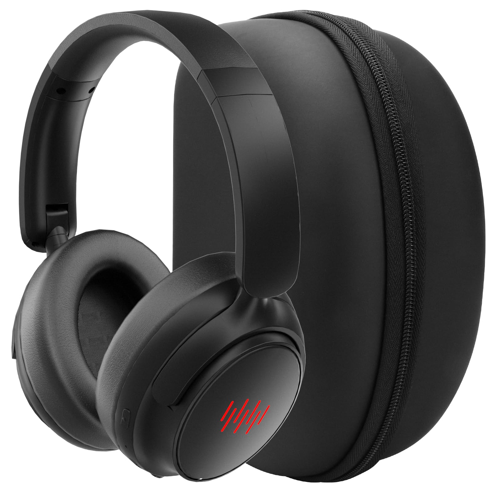 Słuchawki Bluetooth Over Ear, Hybrid Active Noise Cancelling, 20 godzin odtwarzania w trybie ANC, Hi-Res Audio głęboki bas, lekkie składane bezprzewodowe słuchawki z torbą do przenoszenia telefonów