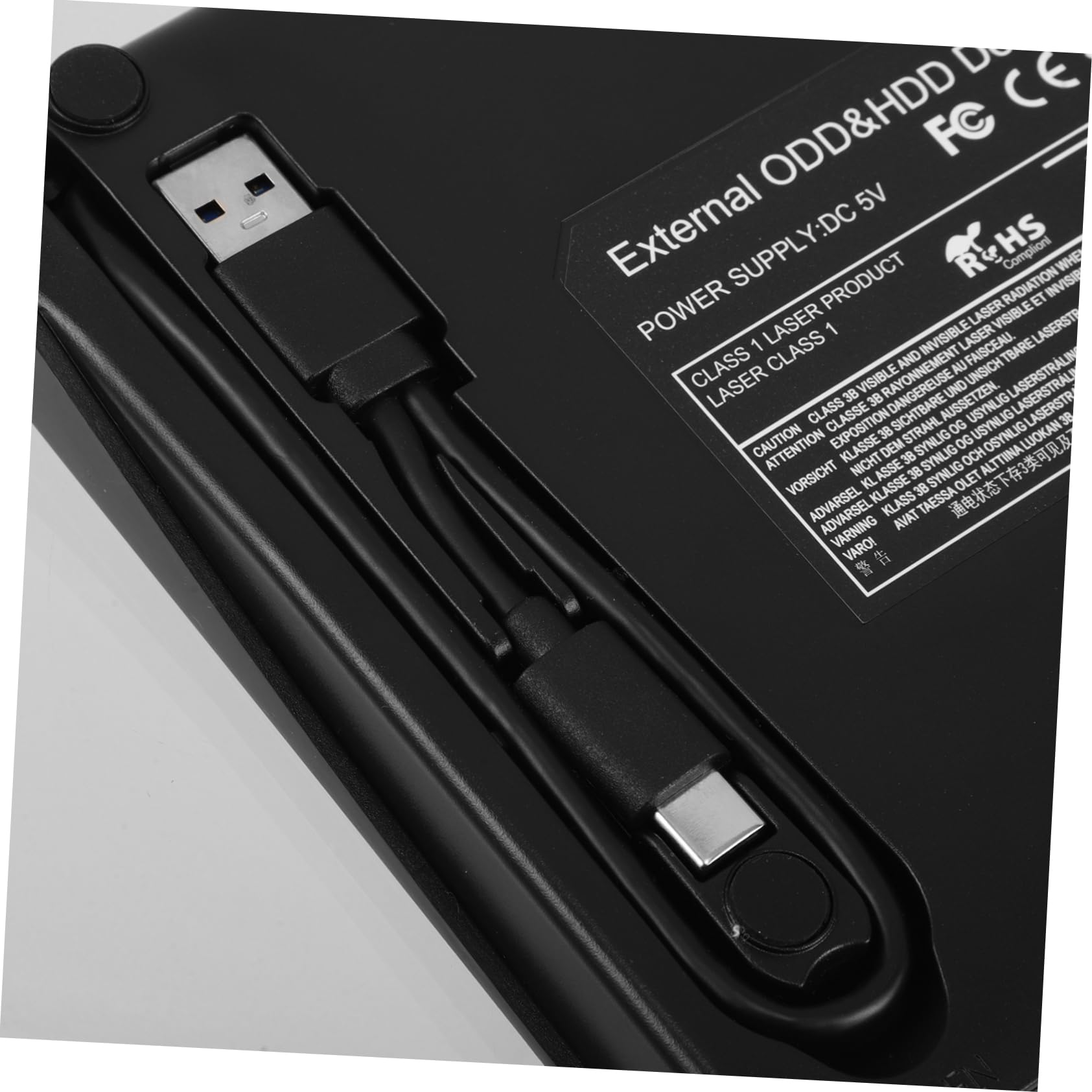 DOITOOL Externa de CD y DVD USB Tipo C para Portátil, Portátil y Plug and Play, de Plástico y Metal, Adecuado para Laptop y CD