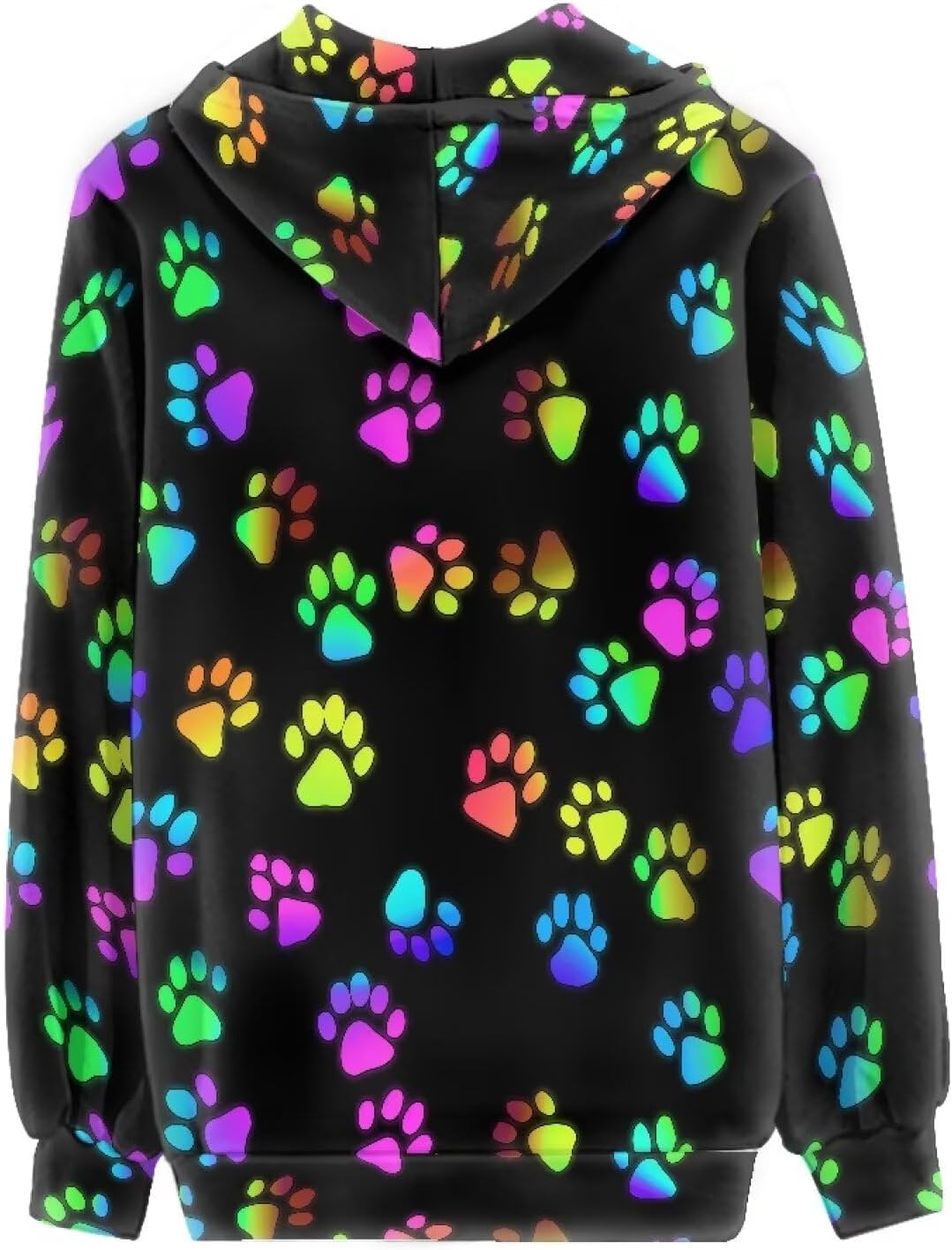 Women's Zip Up Long Sleeve Oversized Drawstring Hoodie Hooded Sweatshirt Pullover Top with Pockets