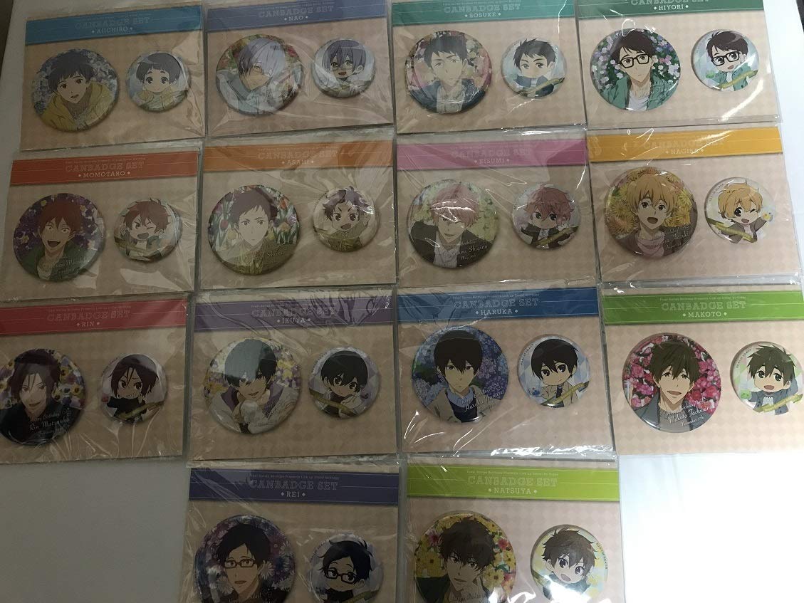 Free バースデー缶バッジ真琴コンプセット