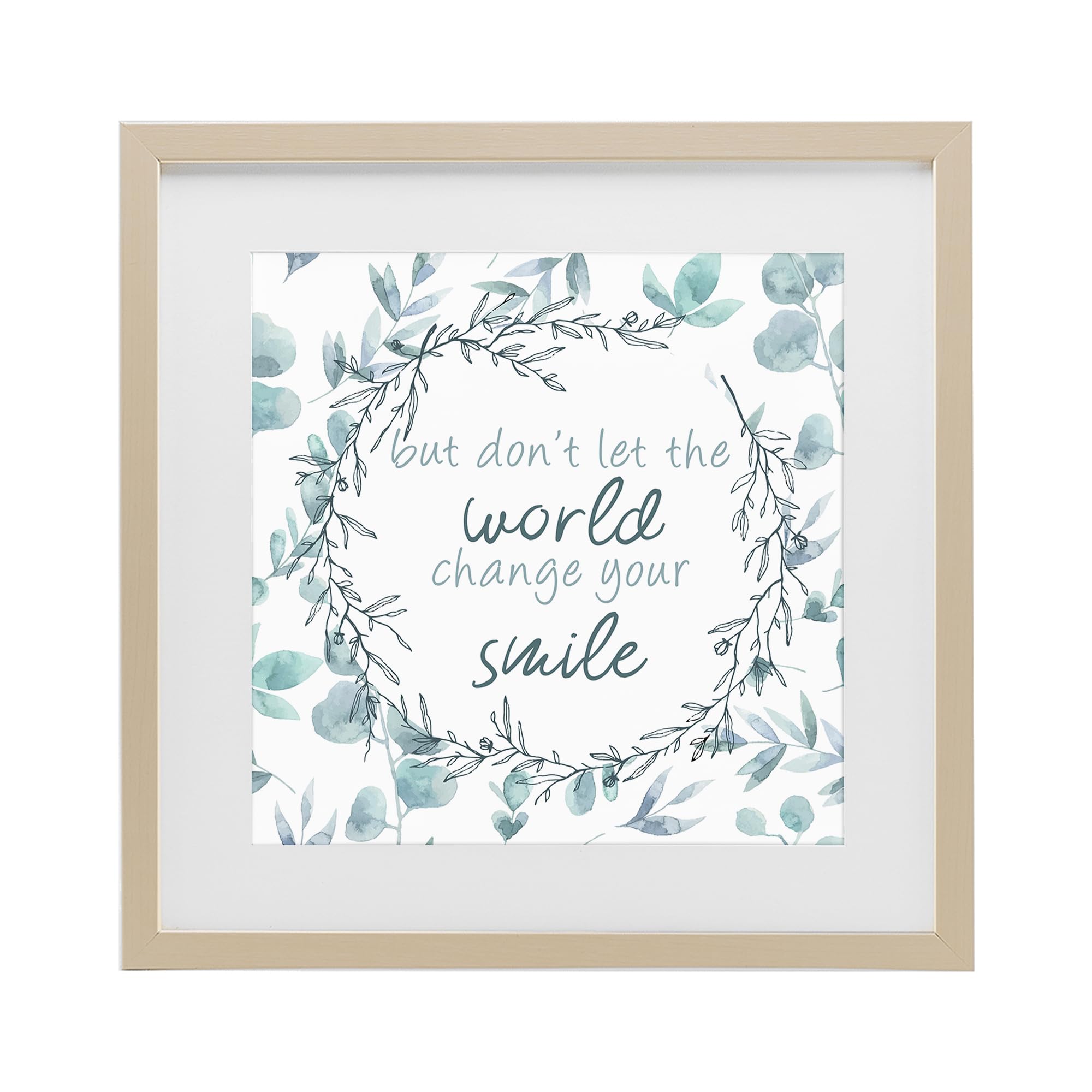 Stupell Industries Harvest Pine (Textured) 'Don't Let The World Change'| Framed Print Under Glass