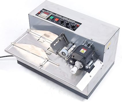 Auto Ink Wheel Code Printer Ink Coder Coding Machine for Date Label Tag Printing, l55-500mm, w30-300mm, 110V 170W