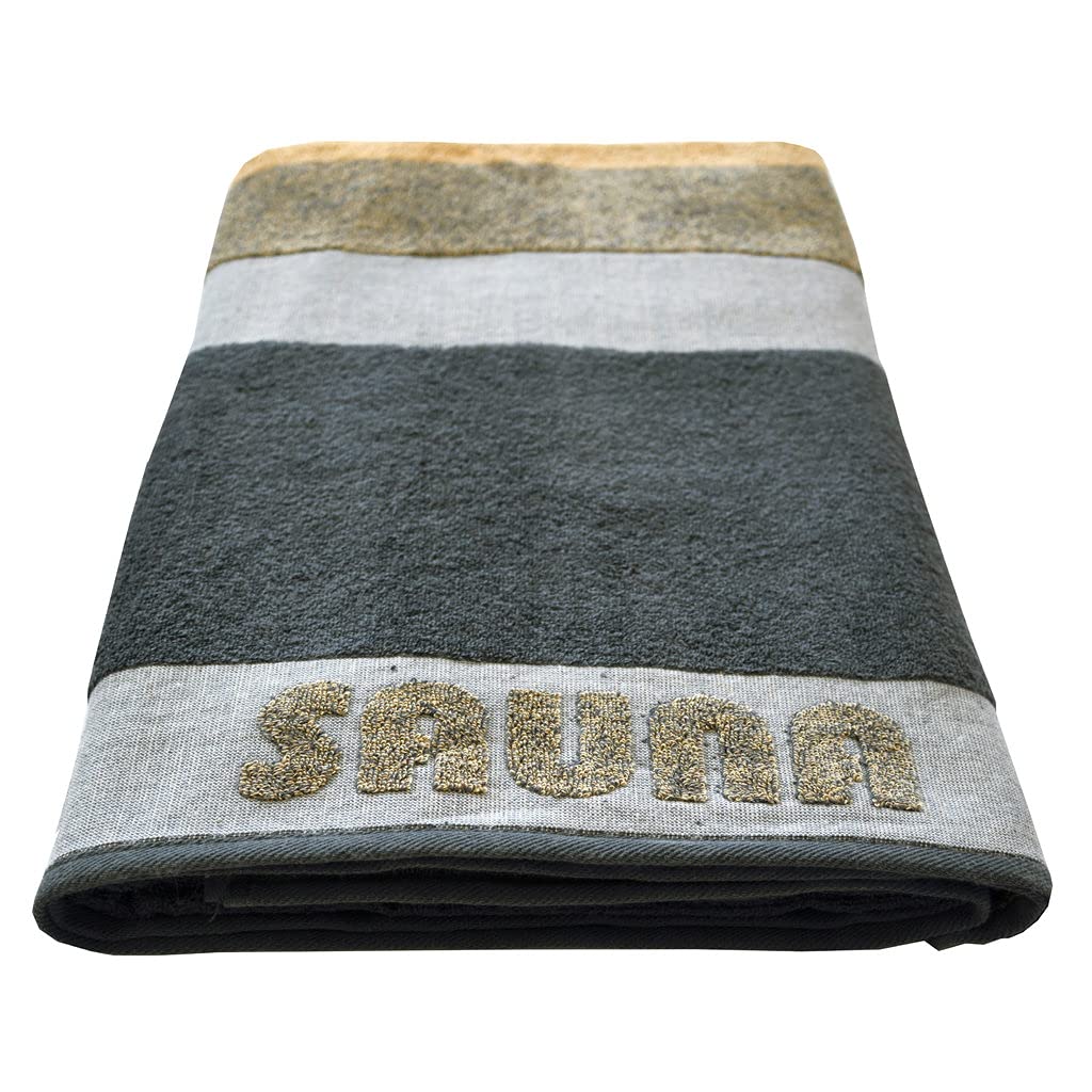 Dyckhoff Saunatuch 'Stripe' 100 x 200 cm Gold