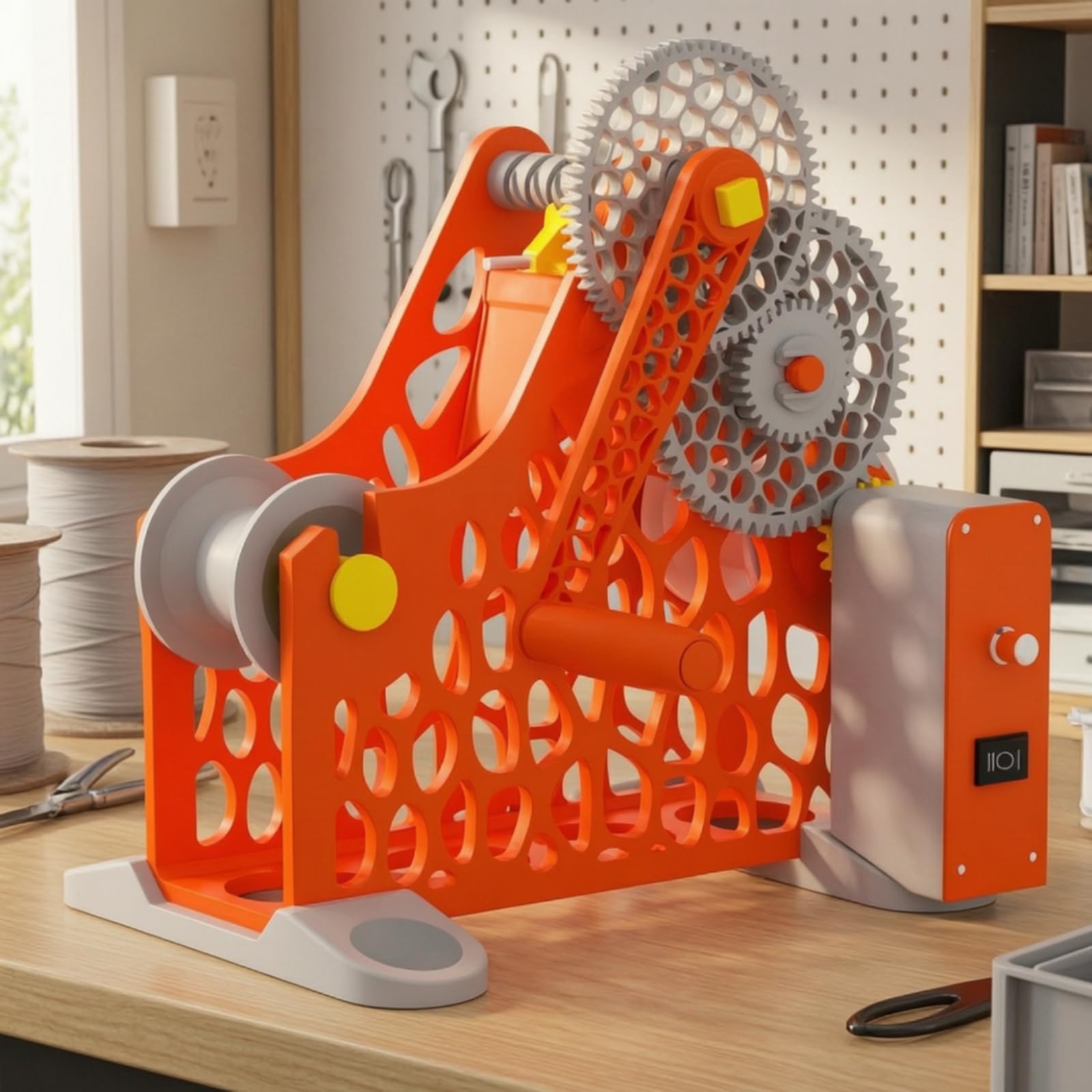 Schnell Spulenwickler mit Elektroantrieb, Orange, style to 2