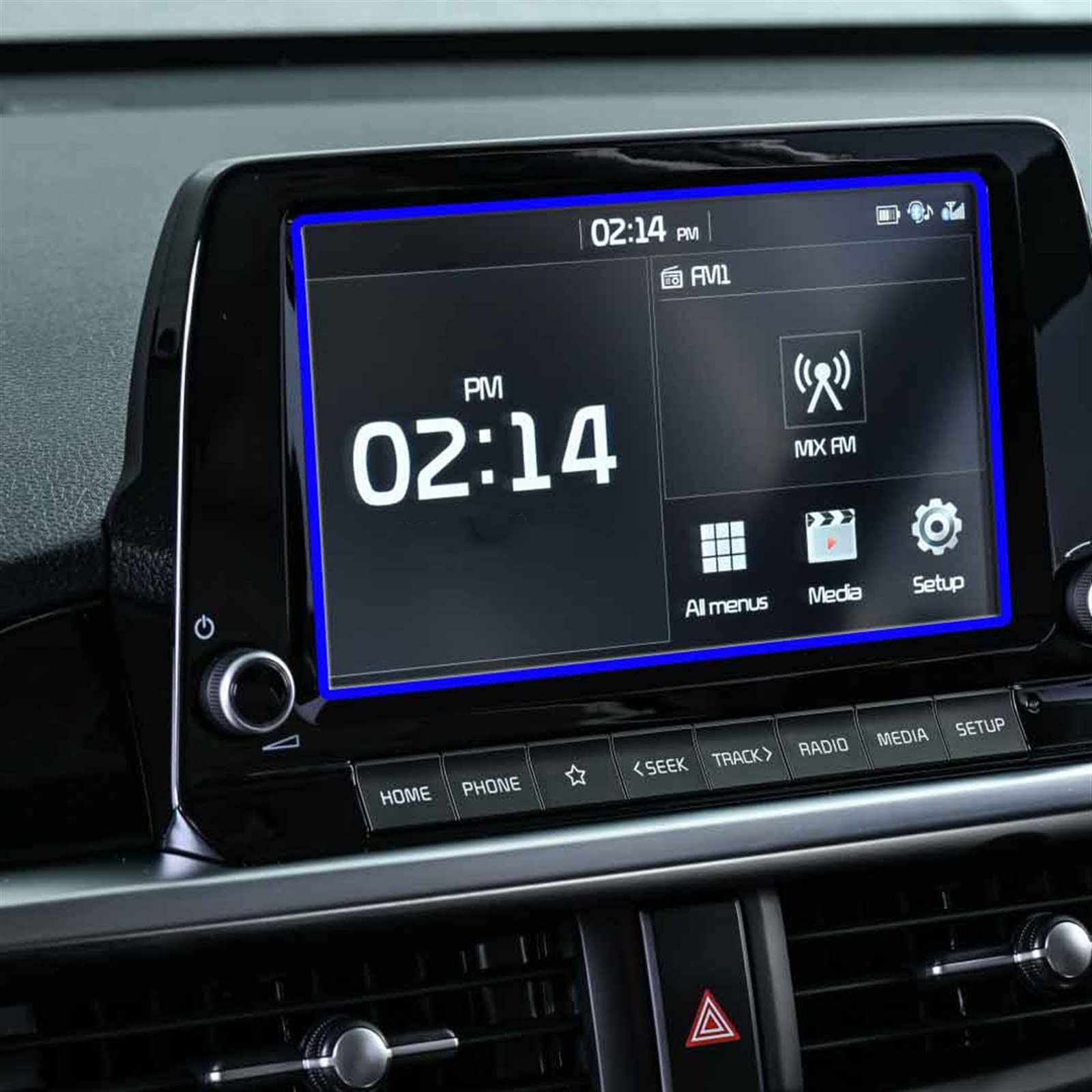 Protecteur d'écran Kia Picanto 2021 verre trempé pour navigation GPS 8 pouces CHEVVY