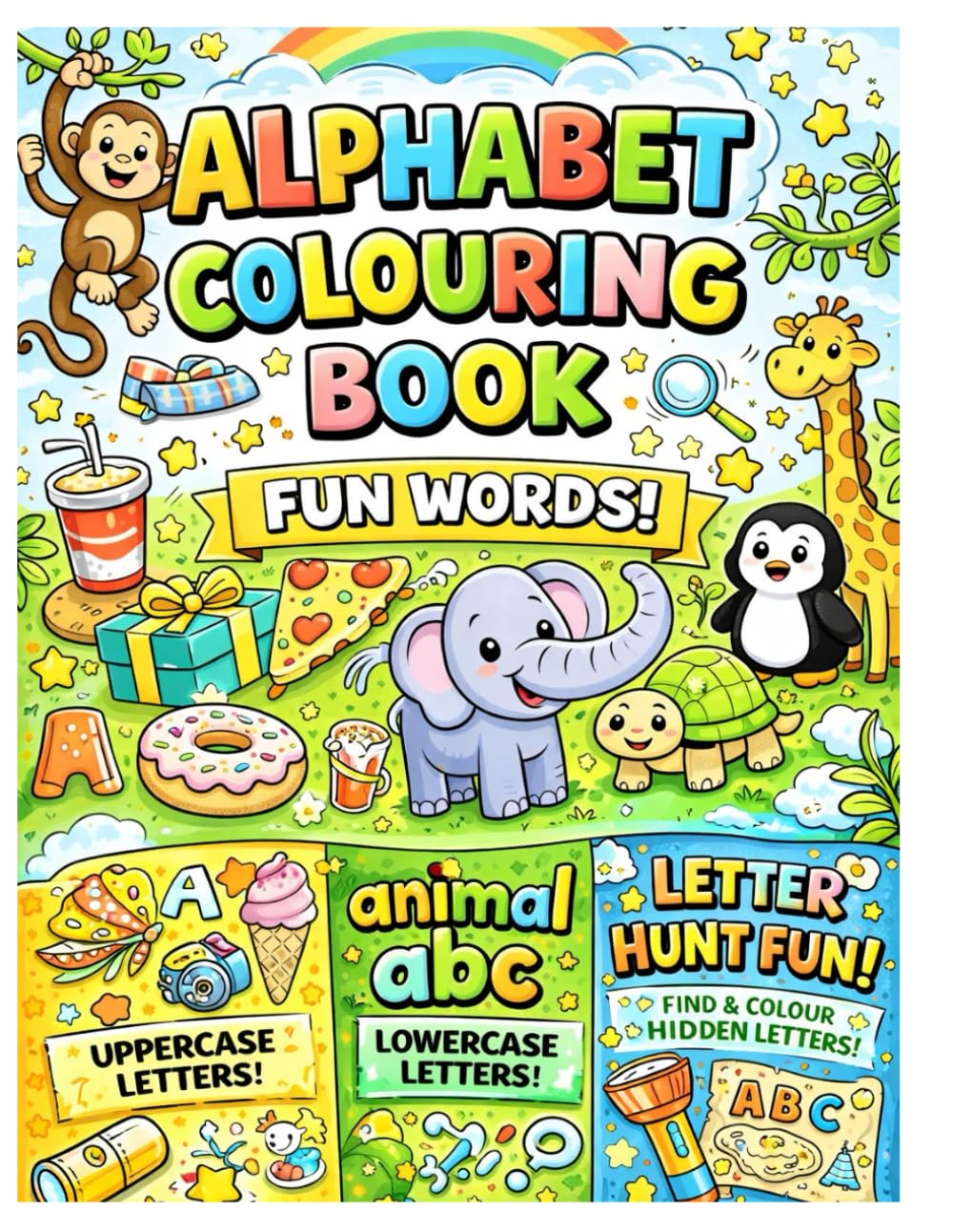 Alphabet Colouring and Letter Tracing: Learn, colour and have fun!