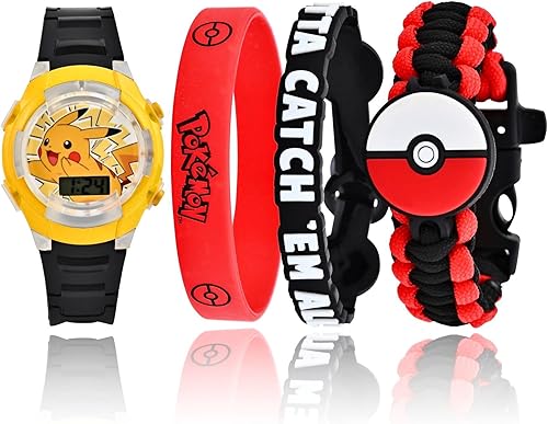 Accutime Reloj Casual POK40055, Amarillo, Negro, rojo, Amarillo, negro, rojo, Amarillo, negro, rojo