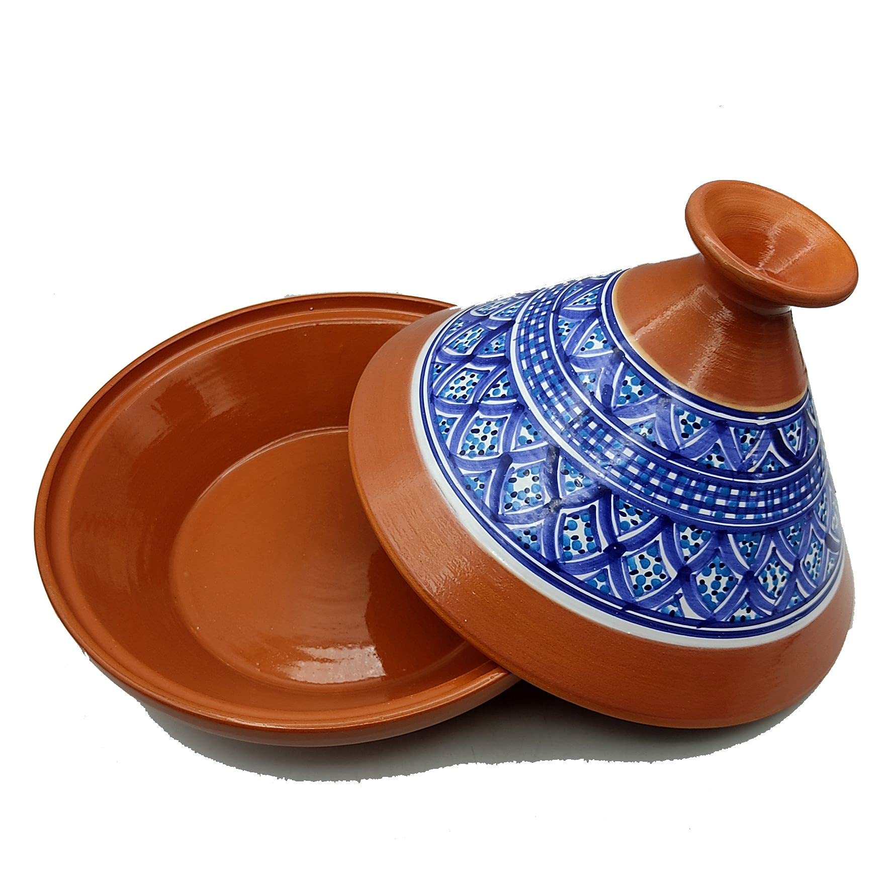 Tajine in Terracotta XL 32cm – Autentica Pentola Etnica Marocchina/Tunisina con Ebook Gratuito 0907211208