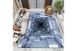 Marble Brick 3D Trap Optical Illusion Rug