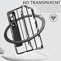 Vista 5 de Miimall Funda compatible con Samsung Galaxy Z Fold 5 con protección mejorada de bisagra, película de lente de cámara, protector de pantalla frontal