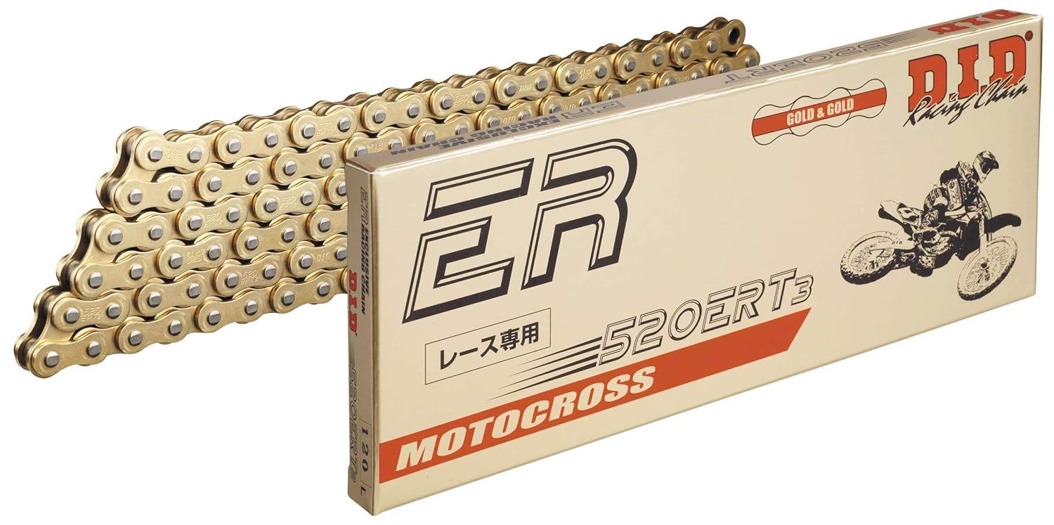 D.I.D 520ERT3120RB 520 ERT3 Series Exclusive Racing Chain - 120L - Gold