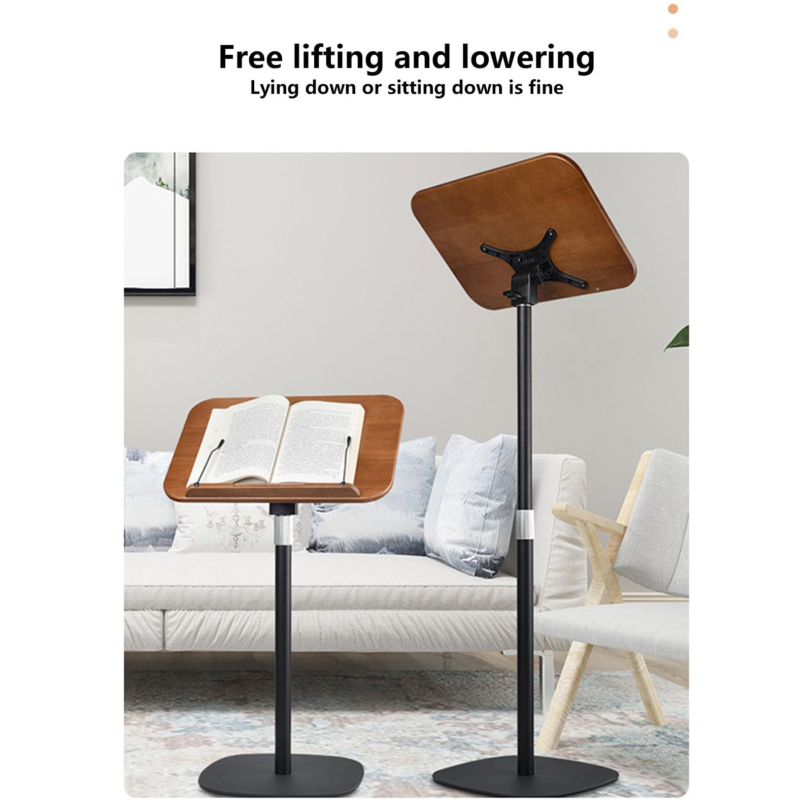 Klappbarer Notenständer, 2-in-1 Schreibtisch-Buchständer, höhenverstellbar, 50 - 180 cm, für Musiker und Studenten