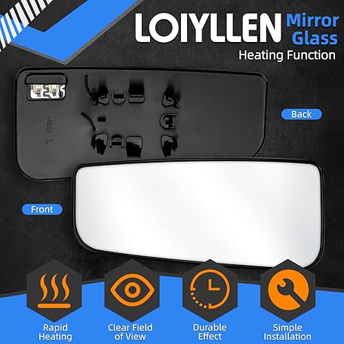 Miniatura 8 de LOIYLLEN Espejo lateral del pasajero de repuesto para Ford F150 F250 F350 F450 F550 2015 2016 2017 2018 2019 2020  Espejo de remolque inferior,