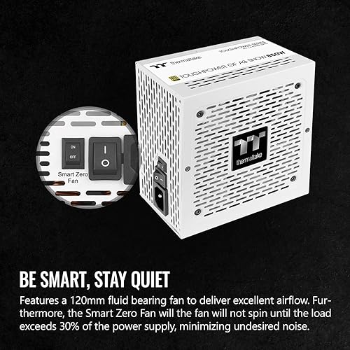 Miniatura 6 de Thermaltake Toughpower GF A3 Snow Edition 850 W 80+ Gold Full Modular SLICrossfire Ready ATX 3.0 Fuente de alimentación conector PCIe Gen.5 450W