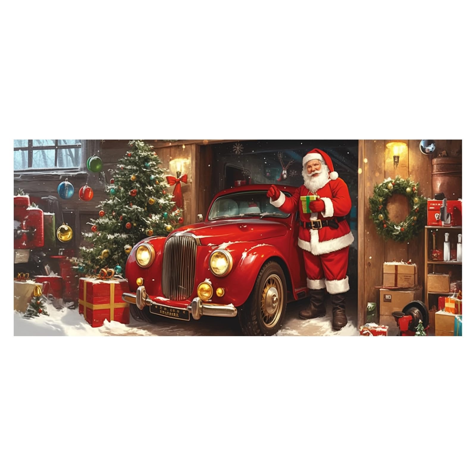 Decoraciones de baile de graduación con texto en inglés "The Merry Christmas" (Feliz Navidad)